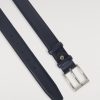 Accessori Spada Roma | Cintura Classica In Pelle Blu Navy