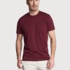 Abbigliamento Spada Roma | T-Shirt In Cotone Tinta Unita Bordeaux