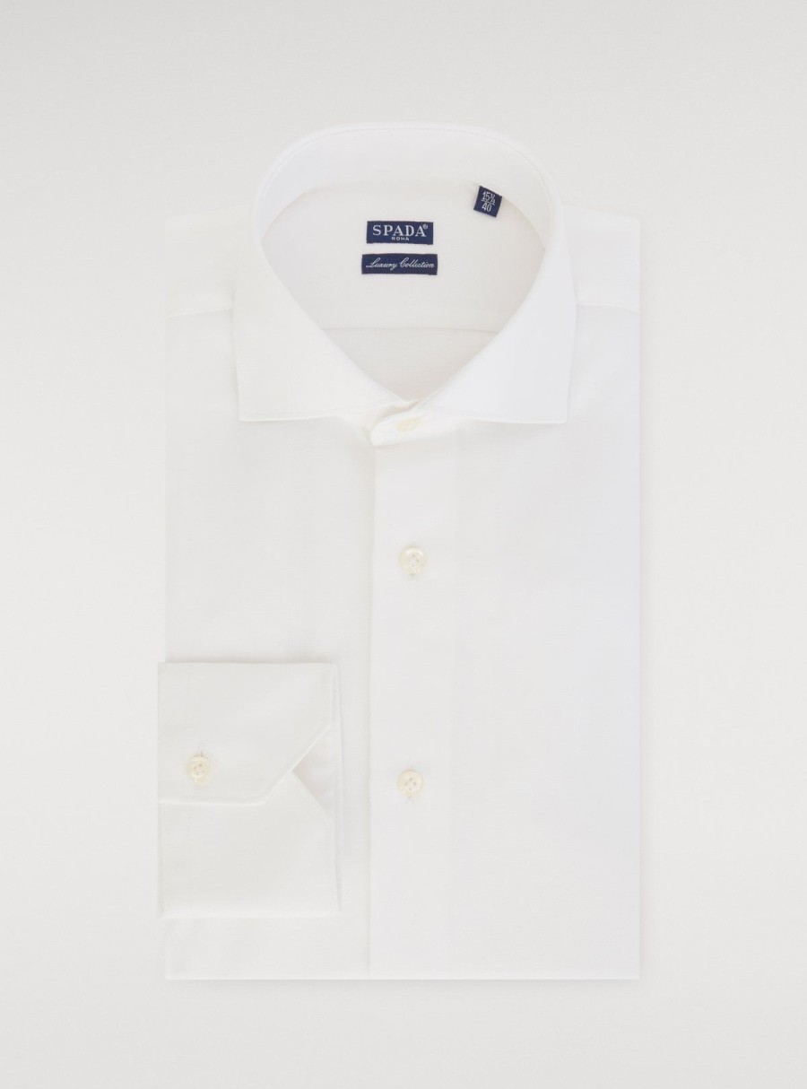 Abbigliamento Spada Roma | Camicia Oxford In Cotone Bianco